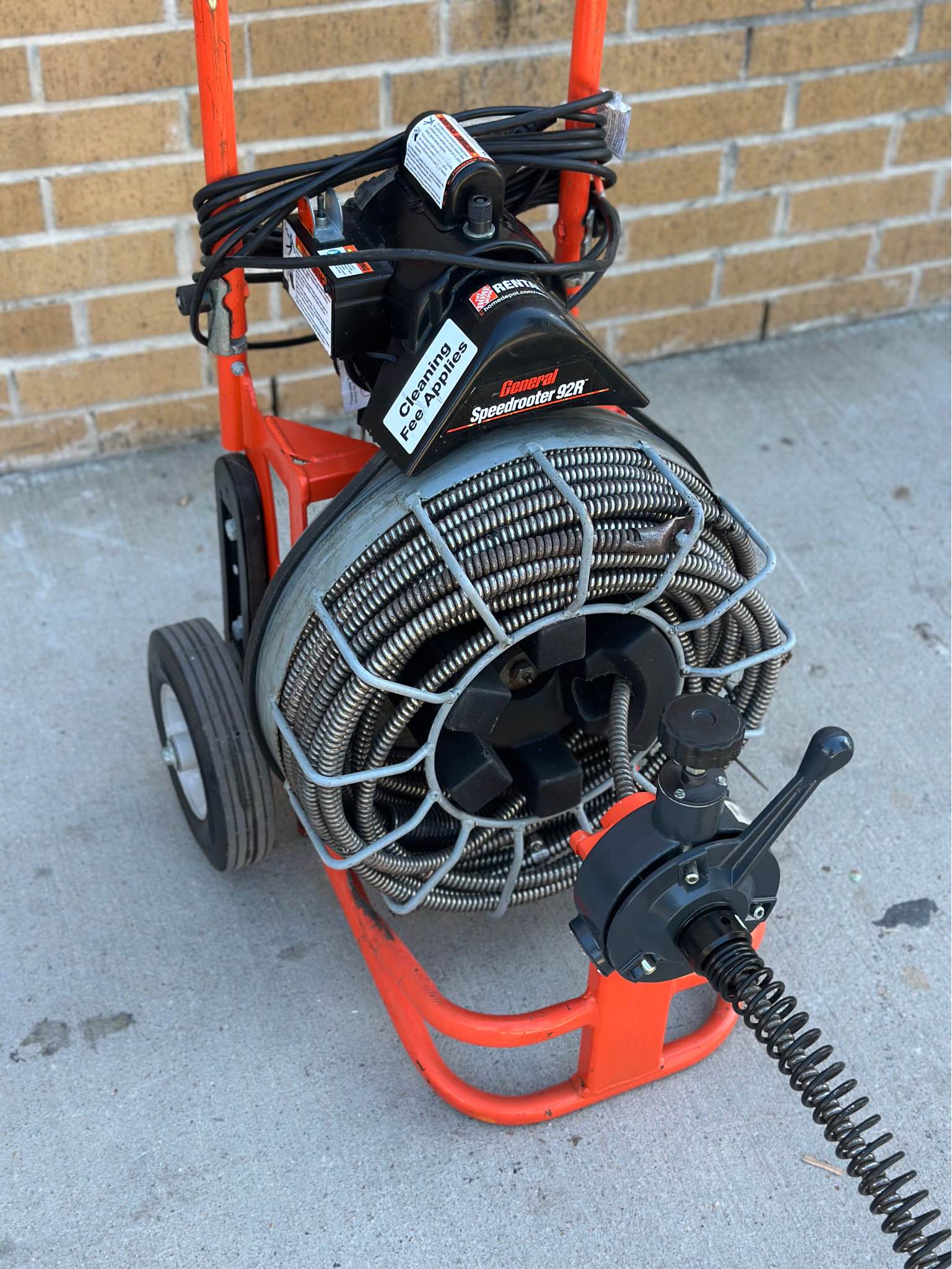 General Pipe Cleaners Speedrooter 92R 100 ft. L Drain Cleaning Machine ...