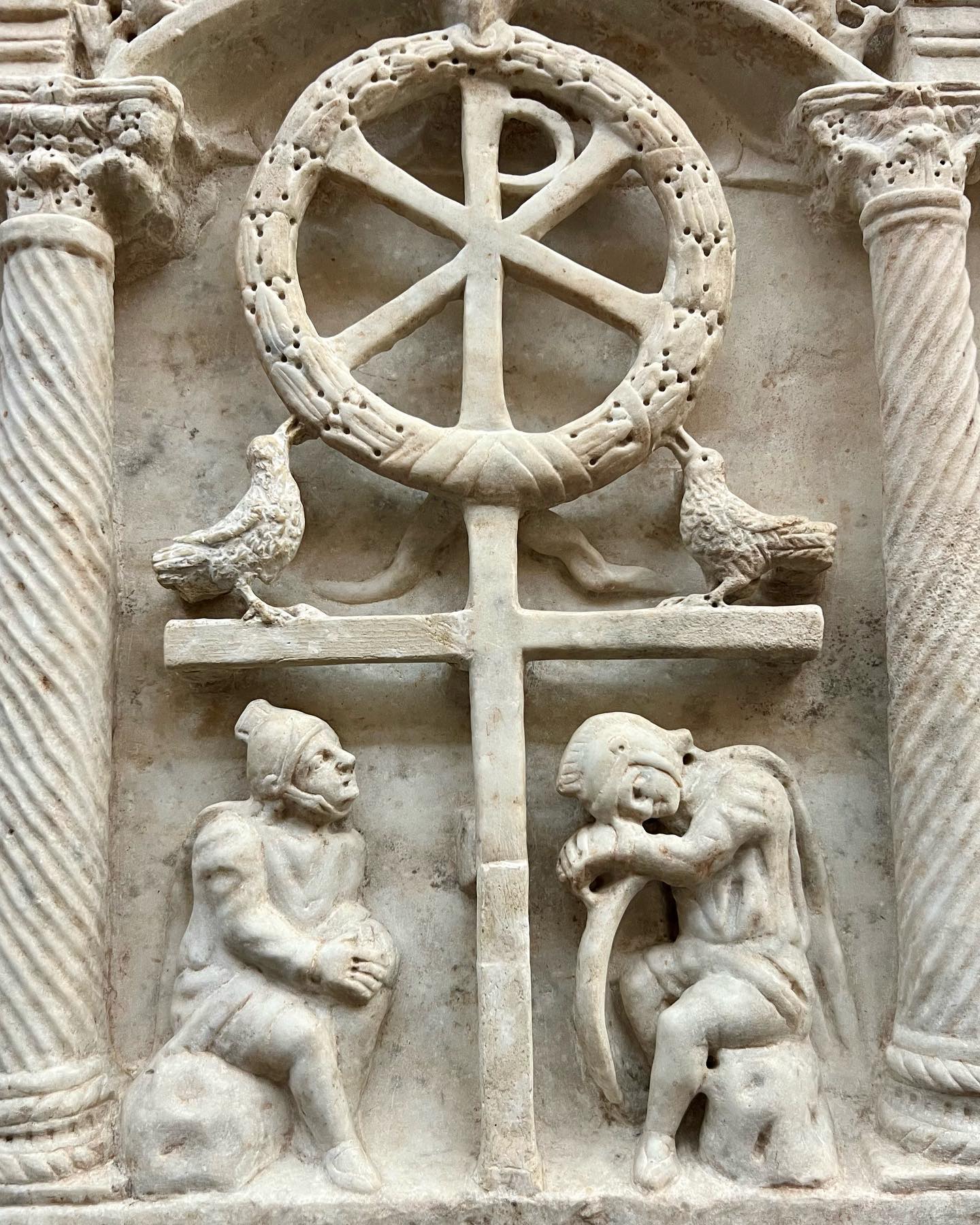 Vatican - Pio Cristiano Museum in the Vatican, detail from a ...