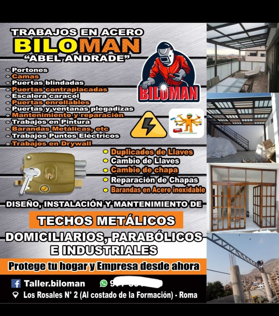 Bilo Man - 📢 Taller BILO MAN ️Techos ️portones ️Camas... | Facebook