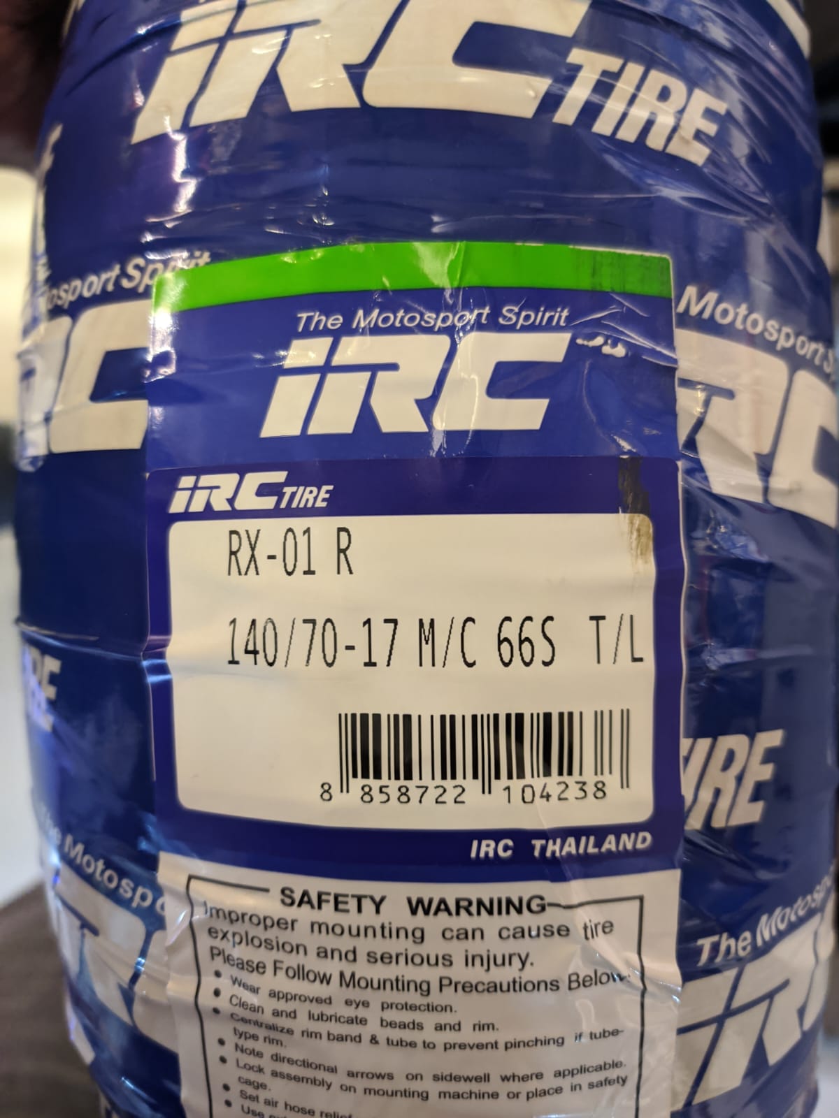 IRC Road Winner RX-02 Rear Motorcycle Tire - 140/70-17, H-Rated 1 thumbnail image