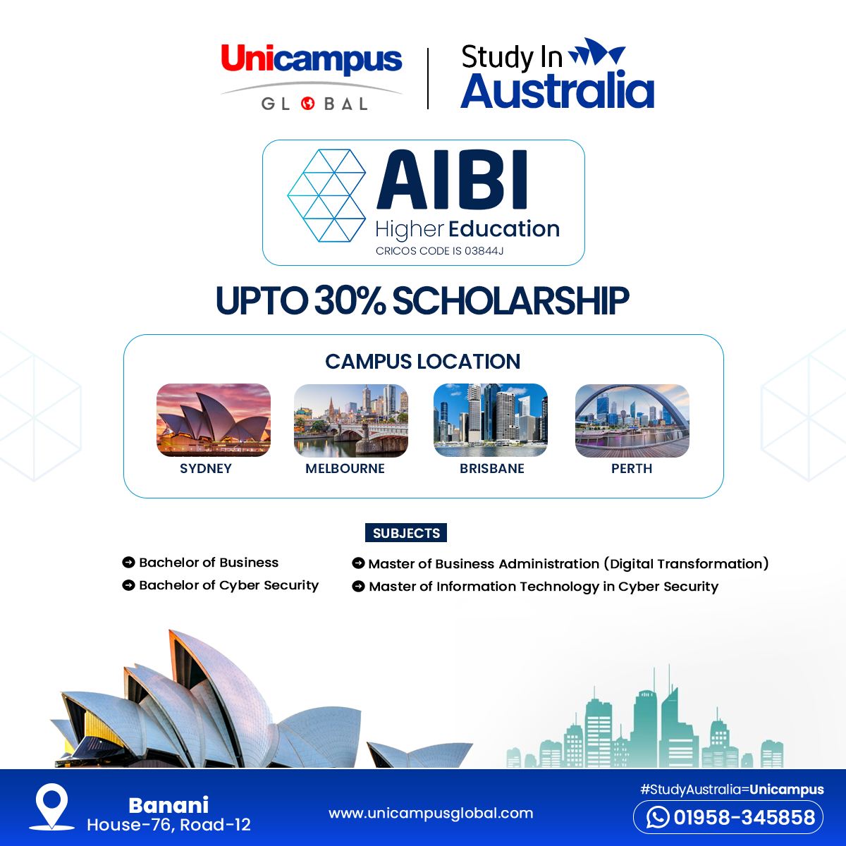 Unicampus - 𝗦𝘁𝘂𝗱𝘆 𝗶𝗻 𝗔𝘂𝘀𝘁𝗿𝗮𝗹𝗶𝗮 𝘄𝗶𝘁𝗵 𝗔𝗜𝗕𝗜 𝗛𝗶𝗴𝗵𝗲𝗿 𝗘𝗱𝘂𝗰𝗮𝘁𝗶𝗼𝗻 | 𝗨𝗽 𝘁𝗼 𝟯𝟬 ...
