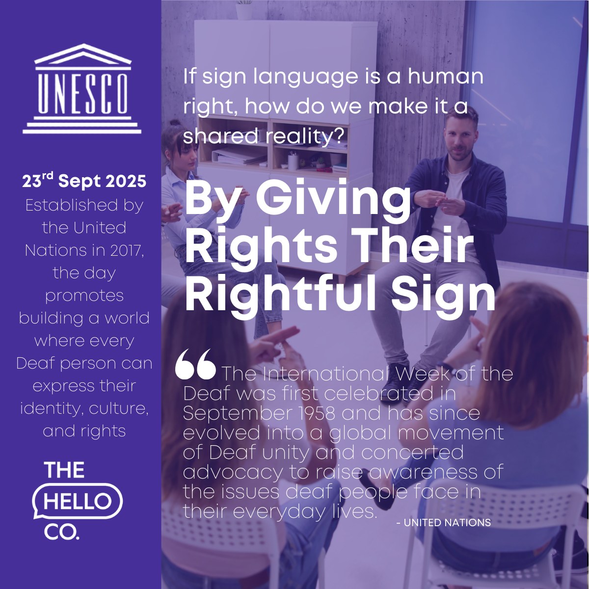 The Hello - 🤟🌍 International Day of Sign Languages 2025 🌍🤟 On 23 ...