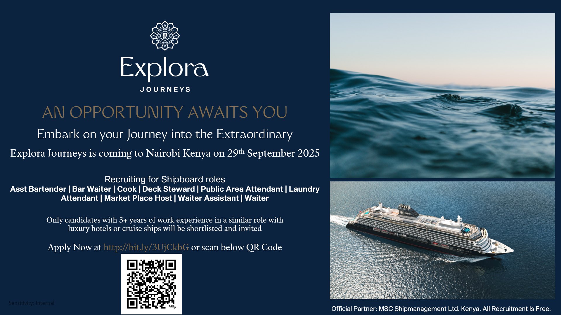 📌Explora Journeys invites... - MSC Shipmanagement Kenya - EJ | Facebook