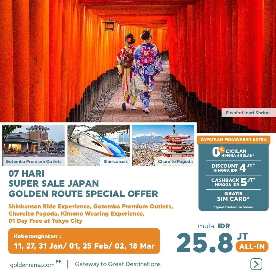 Nikmati keseruan mengunjungi Tokyo... - Golden Rama Tours