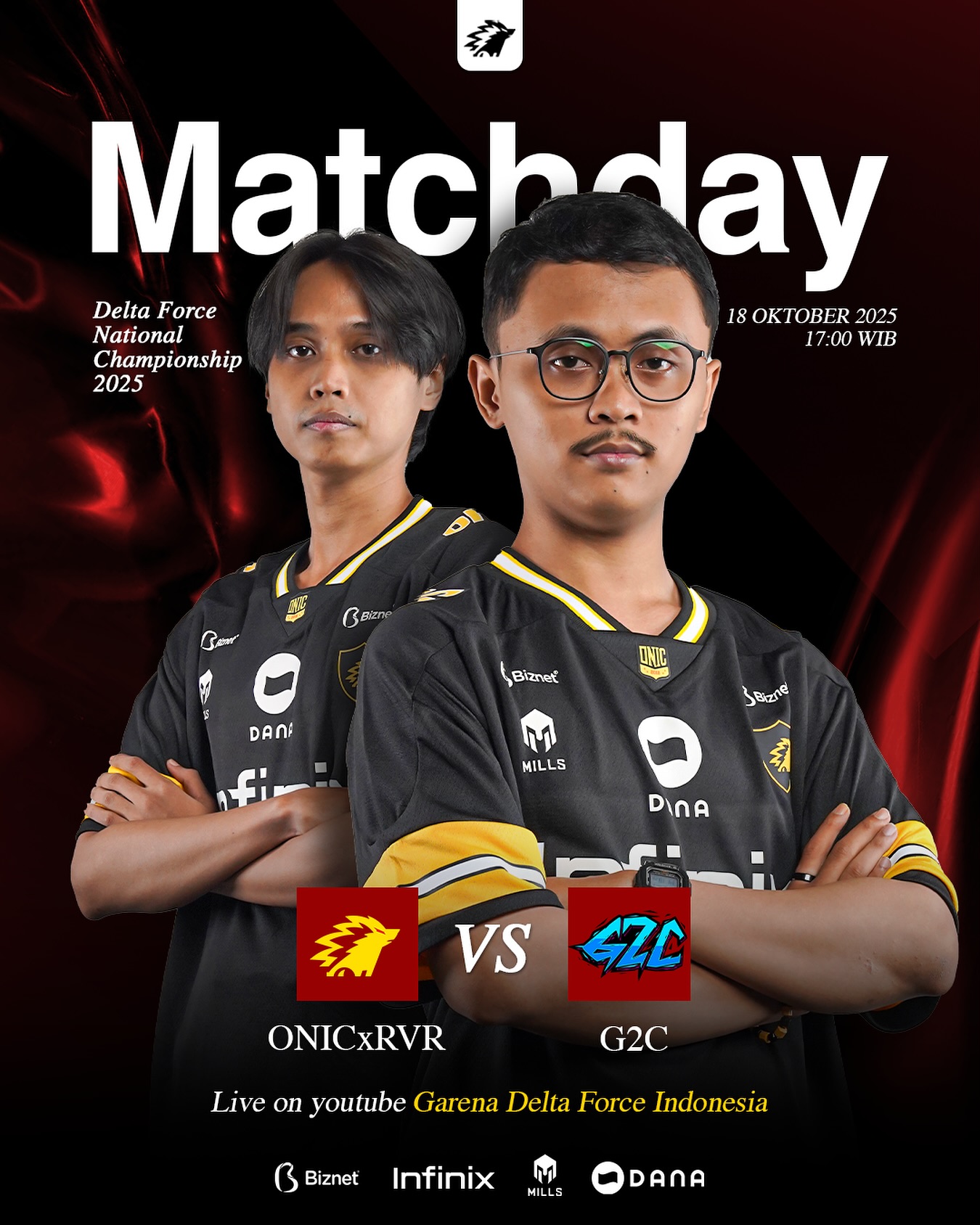 ONIC - MATCHDAY ONIC DELTA FORCE ALERT! Malam minggu ini, ONICxRVR akan ...