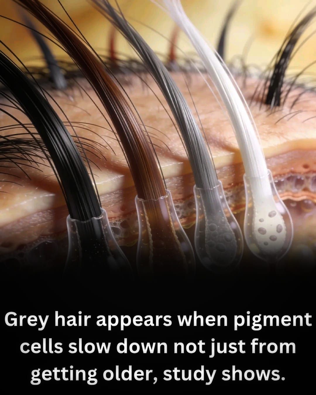 glutathione keep youfro gettinv gray hear Hair turns grey when the cells that give it colour, called pigment cells, slow down or stop making pigment. These pigment makers sit near the base of each hair follicle and supply Metabolism of Tri by covd Size:30 tablets