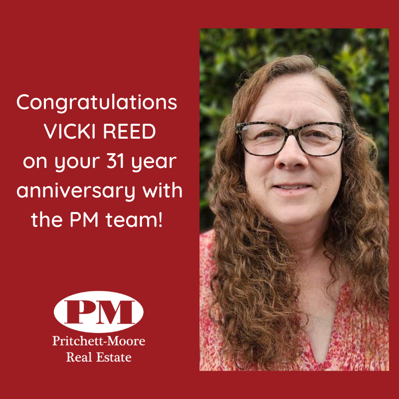 Happy Work Anniversary Vicki... - Pritchett-Moore Real Estate