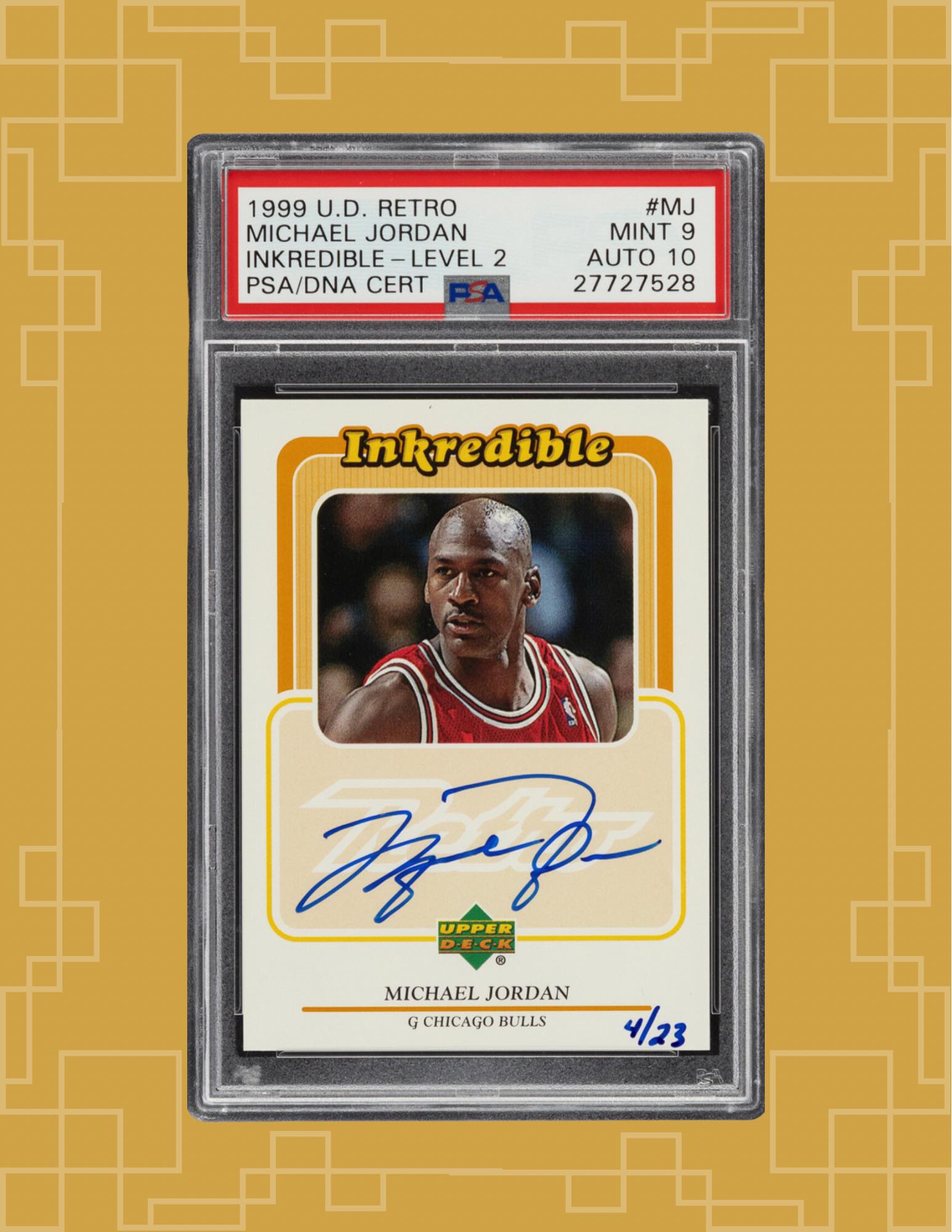 Hand numbered 1998-99 UD Black Diamond Double Diamond Michael Jordan