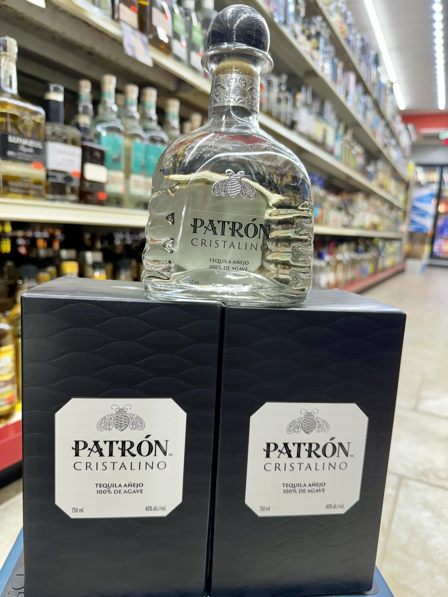 Patron cristalino tequila anejo 100% de agave 750ml available in 
