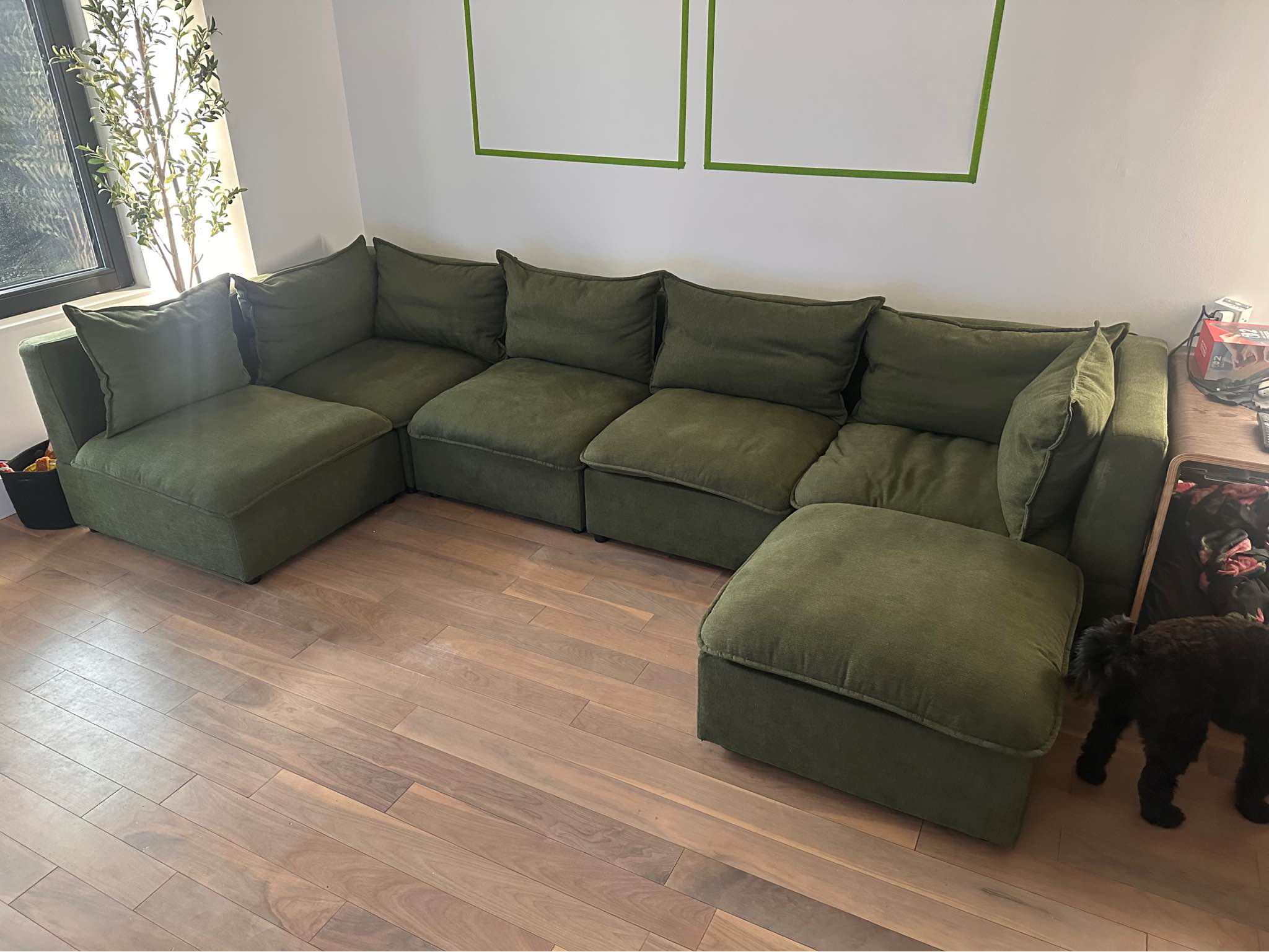Green 6 Piece Sectional Couch - Sofas, Loveseats & Sectionals - New ...