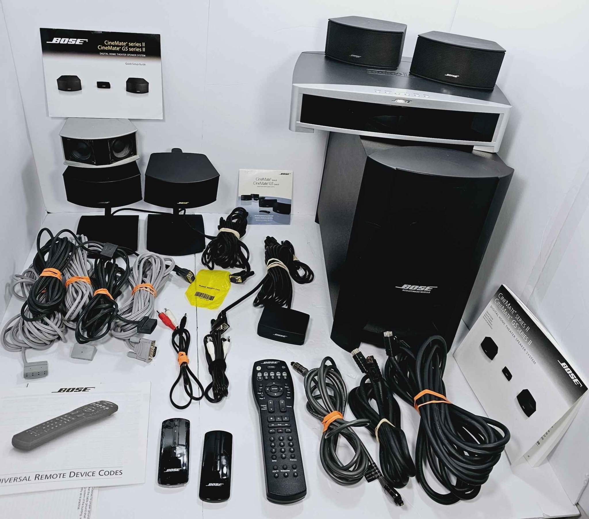 Black Bose PS38 powered speaker system. This unit has a front mesh