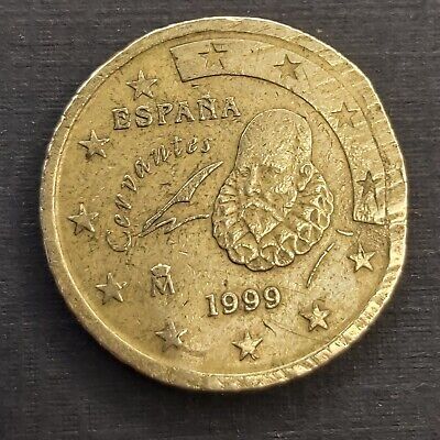 Pièce Commémorative De 50 Centimes D'euro Espagne 1999 - Cervantes - État Circulé