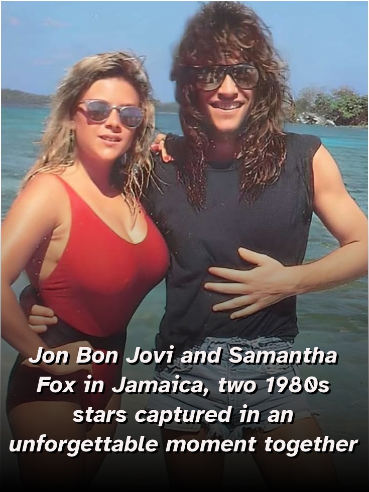 Jon Bon Jovi and Samantha Fox in Jamaica OM Only music magazine