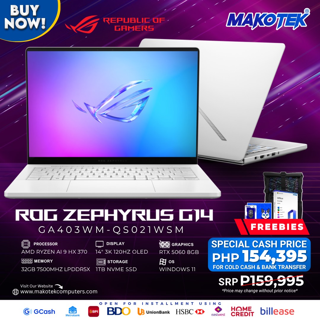 MakoTek - ASUS ROG ZEPHYRUS G14 GA403WM-QS021WSM | AMD RYZEN AI 9 HX ...