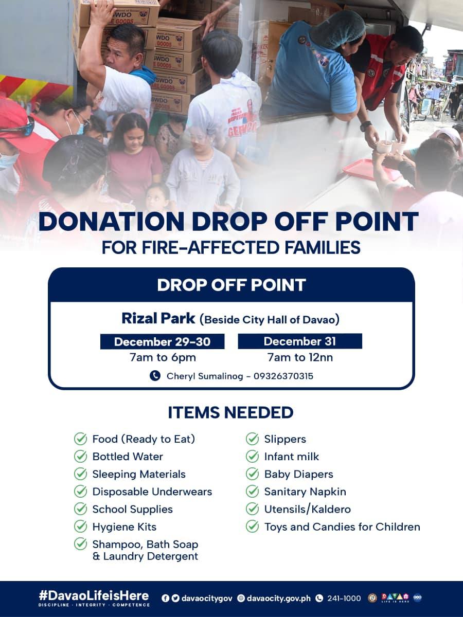 SunStar Davao - DONATION DROP OFF POINT FOR FIRE-AFFECTED... | Facebook