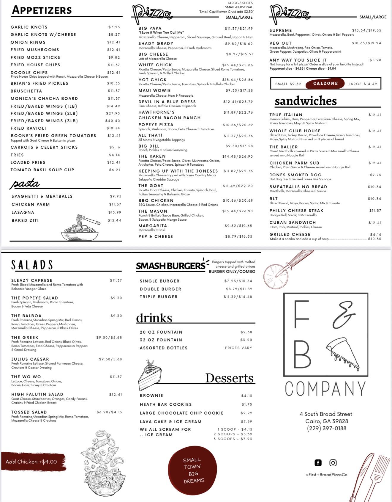 First & Broad Pizza Co. | Cairo GA