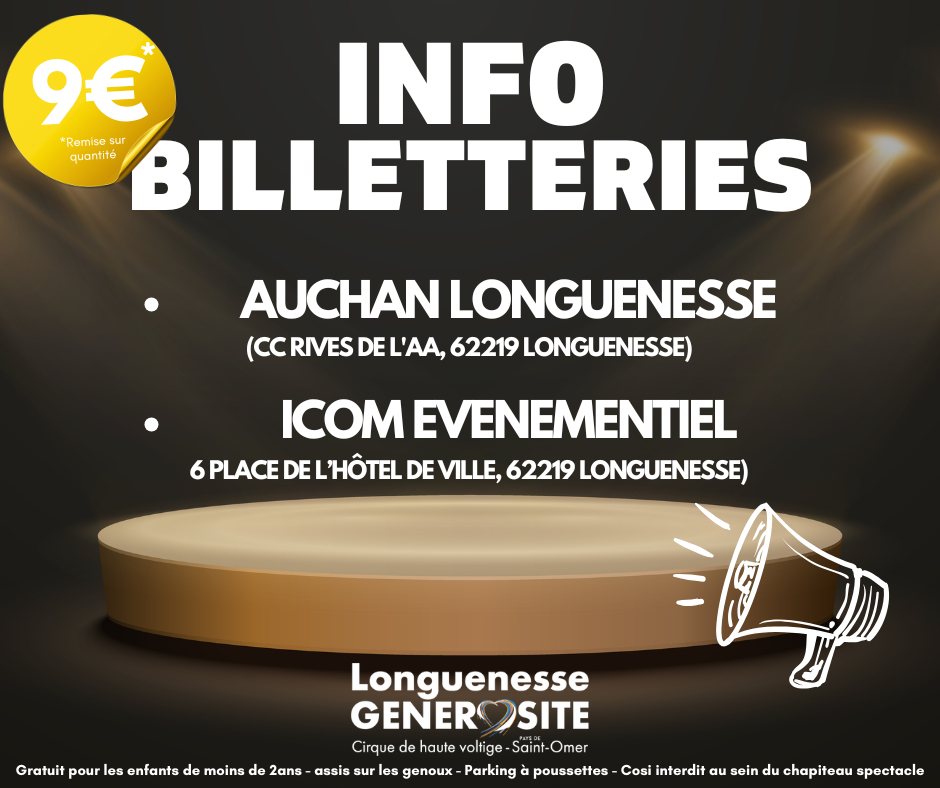 Longuenesse - C’EST OFFICIEL : LA BILLETTERIE EST OUVERTE ! Le Cirque ...