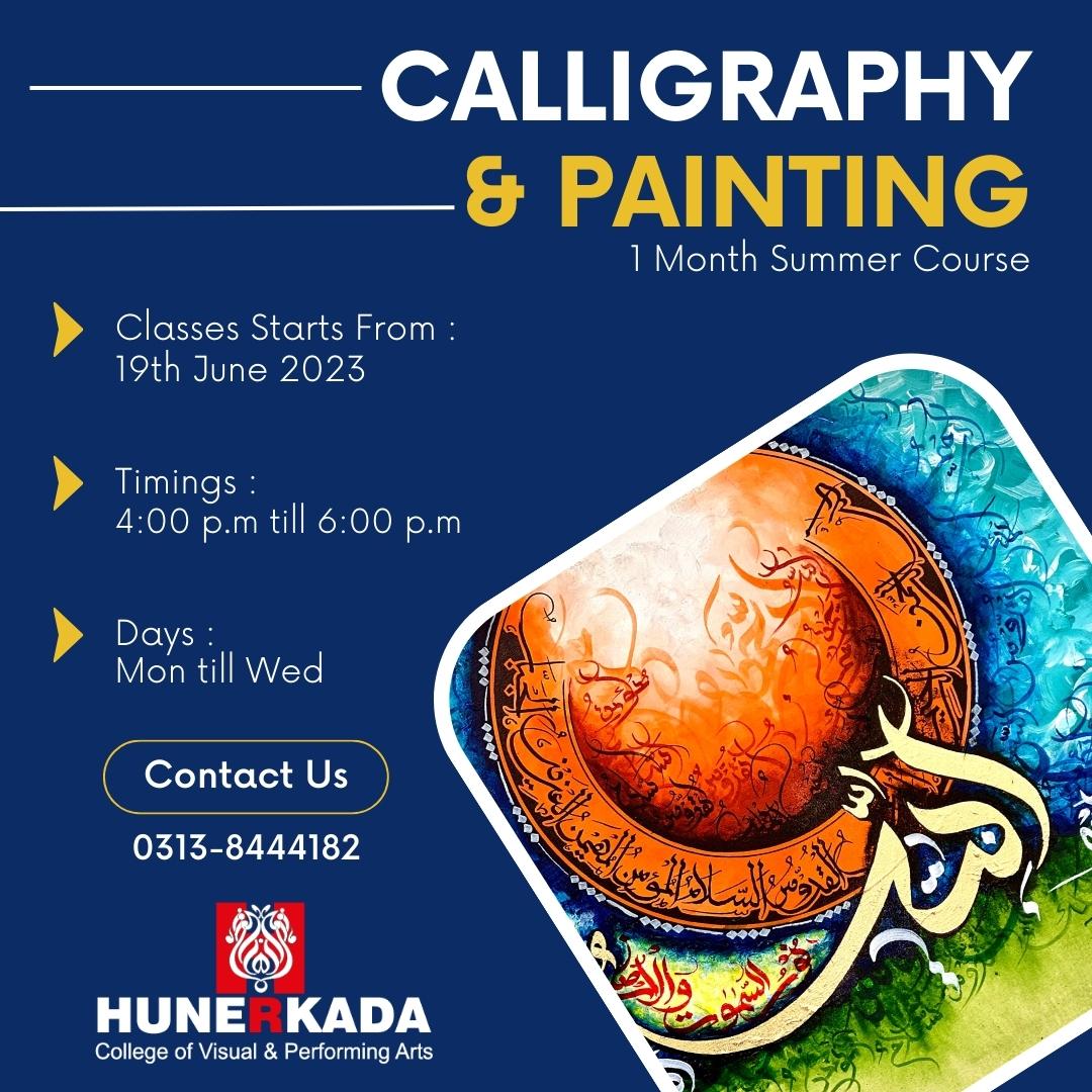 Calligraphy & Painting Course from 19... - Hunerkada - Lahore