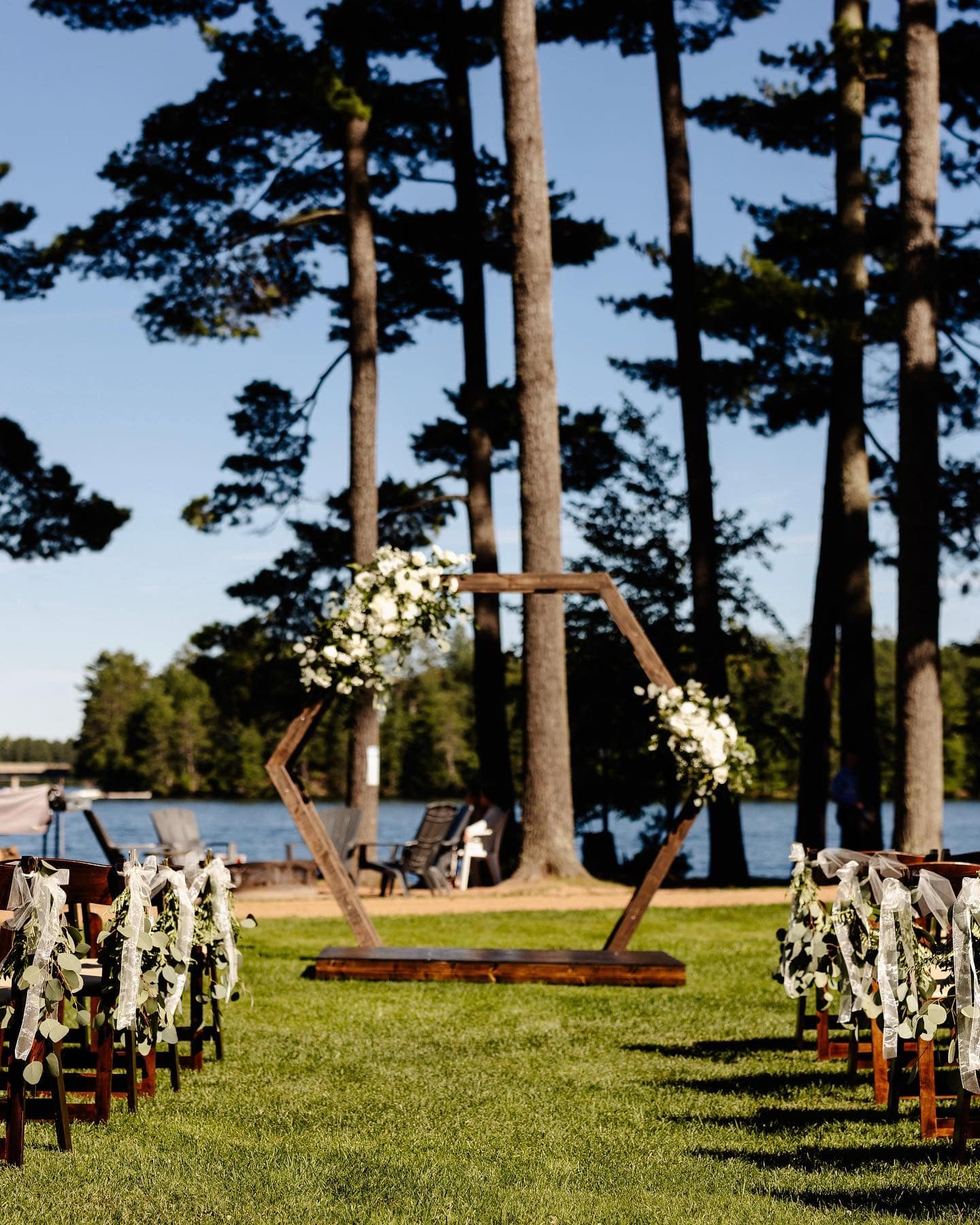 SH Calligraphy - Our hexagon wedding arch made an...