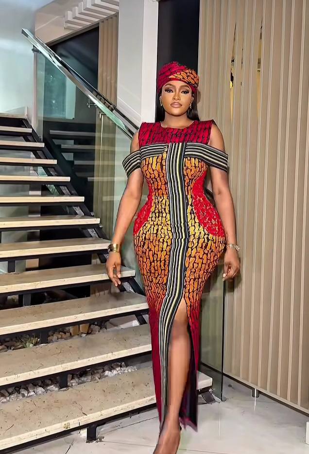 Simple yet elegant ankara gown styles