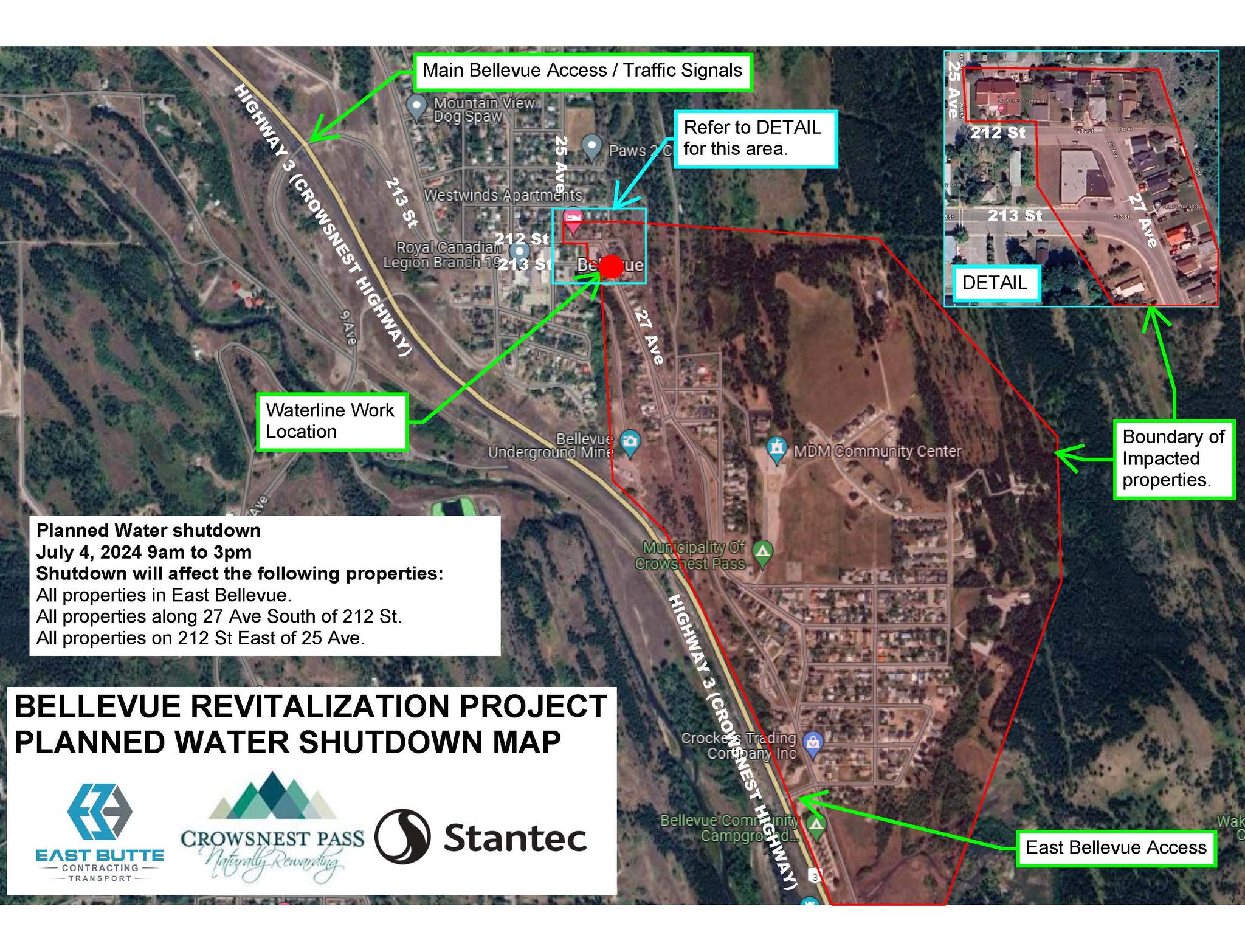 Municipality - WATER NOTICE FOR BELLEVUE In order to tie in the new
