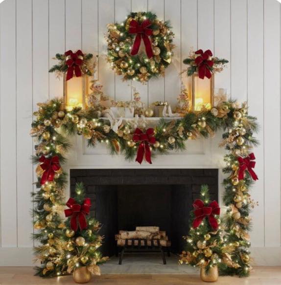6Ft Merry Christmas Plaid Chenille Felt Garland – Wondershop Festive Red & Black Holiday Hanging Décor