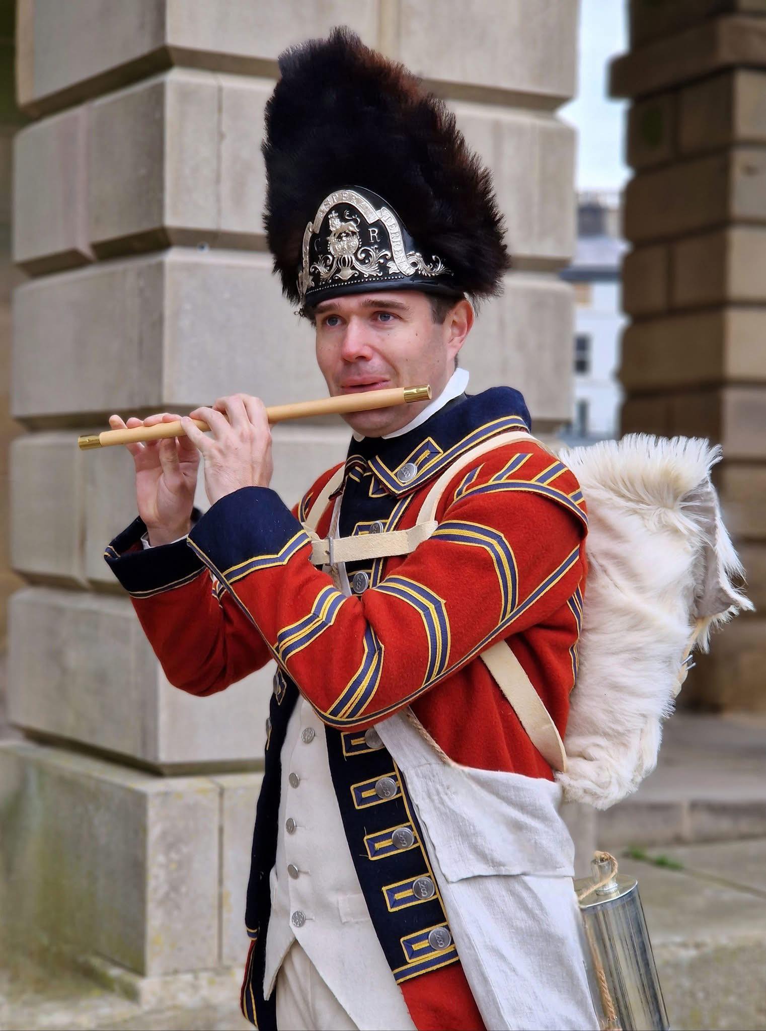 Our fifer, fifing. We’re still borrowing an 8th Foot drummer’s coat ...