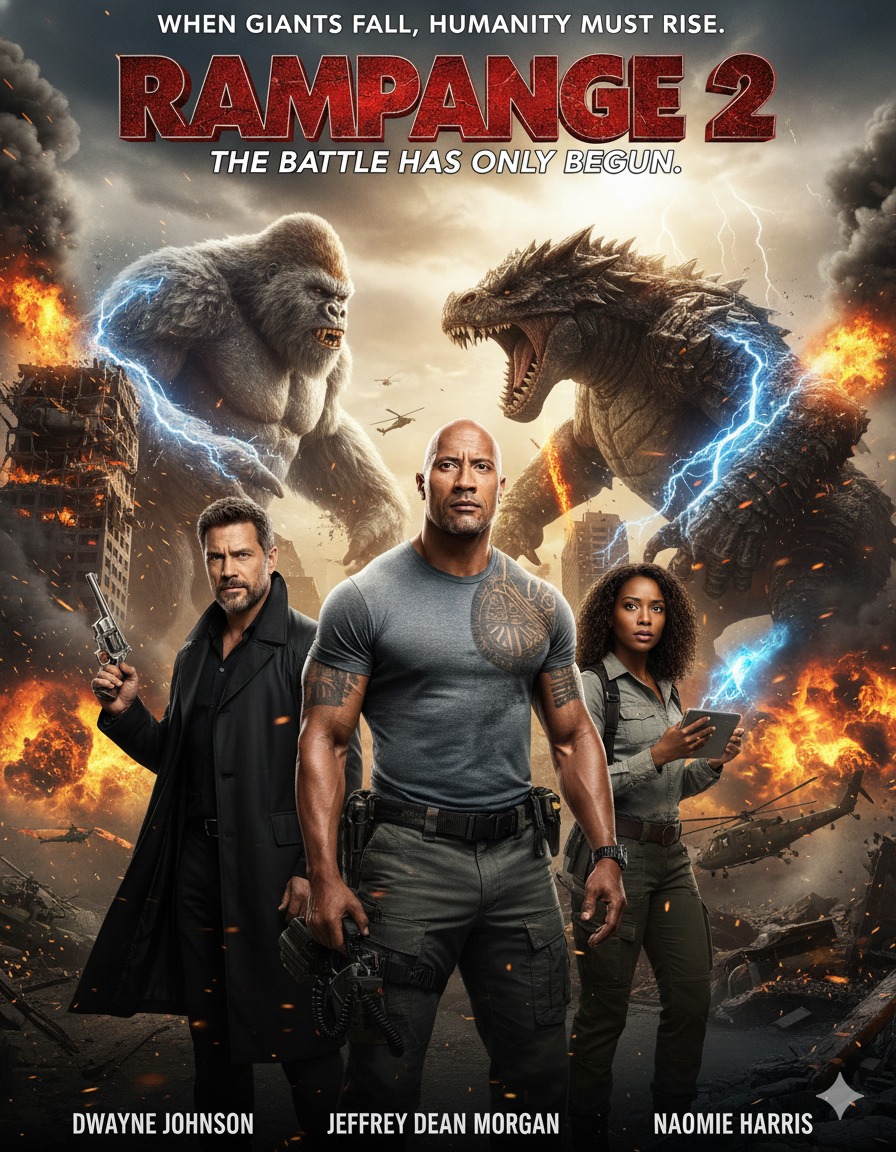 Exclusive - 🎬 Rampage 2: Mutant Mayhem (2025) 🦖💥 ⭐ Starring: Dwayne ...