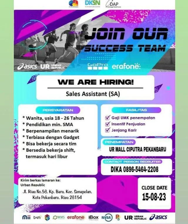Pekanbaru - Lowongan Kerja Keterangan lengkap bisa di baca pada gambar ...
