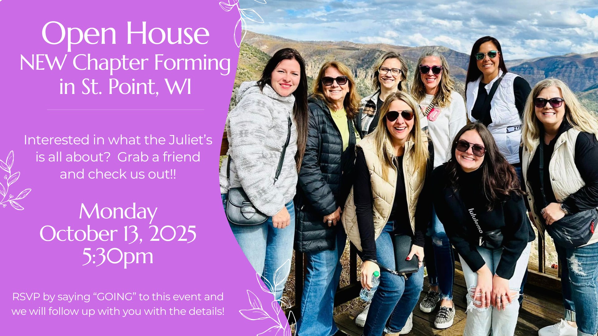 OPEN HOUSE - New Chapter Forming in St. Point, WI - JOIN US!