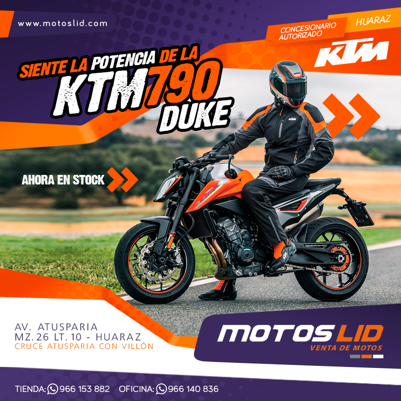MOTOS LID - Huaraz - KTM 790 DUKE... PARA LOS AMANTES DEL ESTILO ...