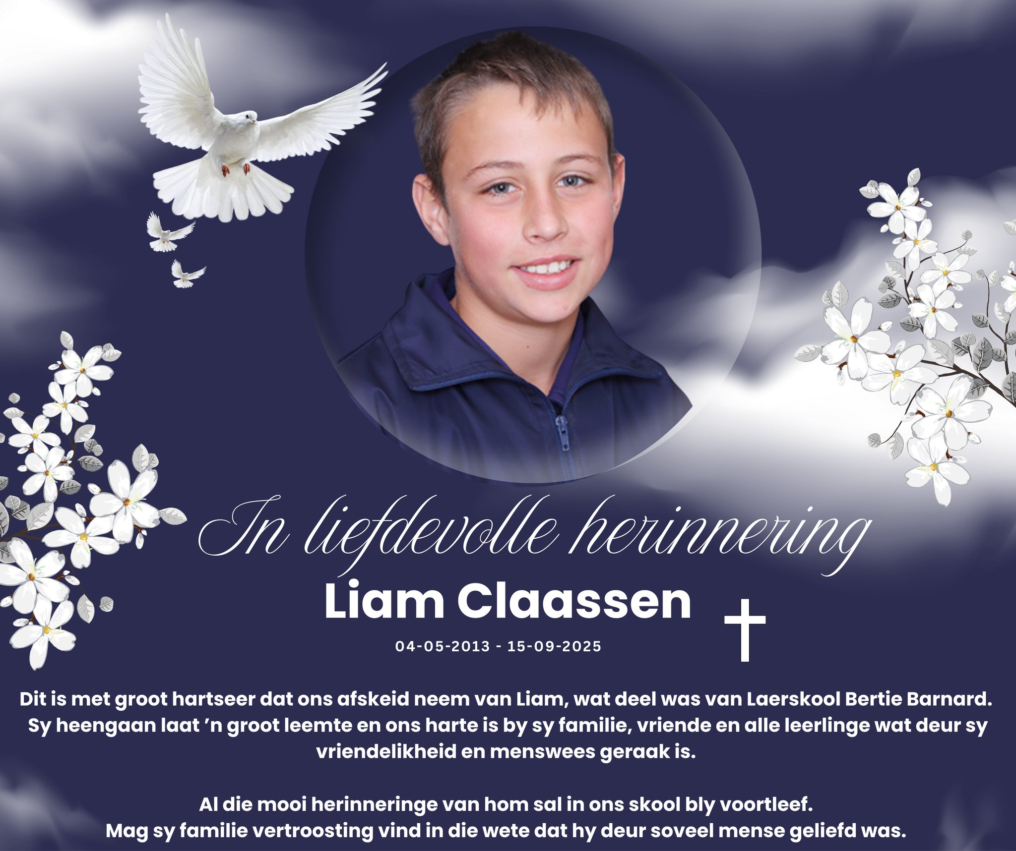 Laerskool - Rus in vrede, liefste Liam Claassen 🤍🤍🤍 | Facebook