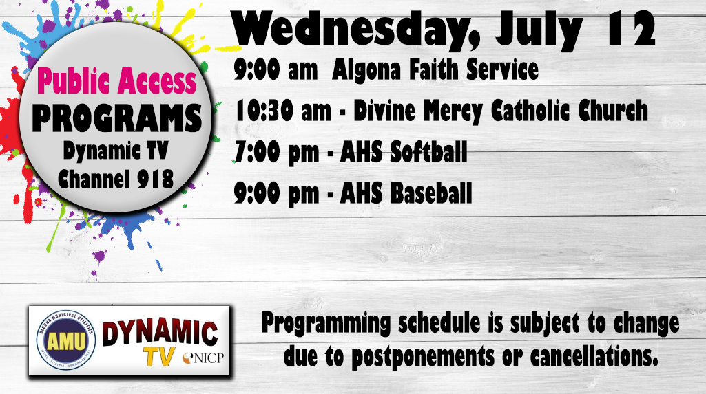 Here is the AMU Public Access... - Algona Municipal Utilities