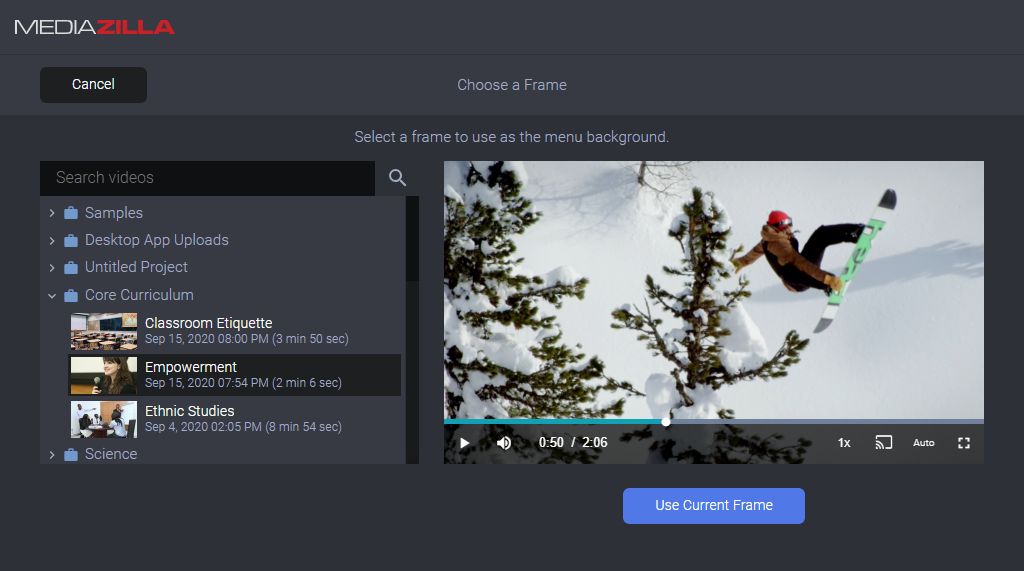 MediaZilla - New Feature: Frame Capture for Menu...