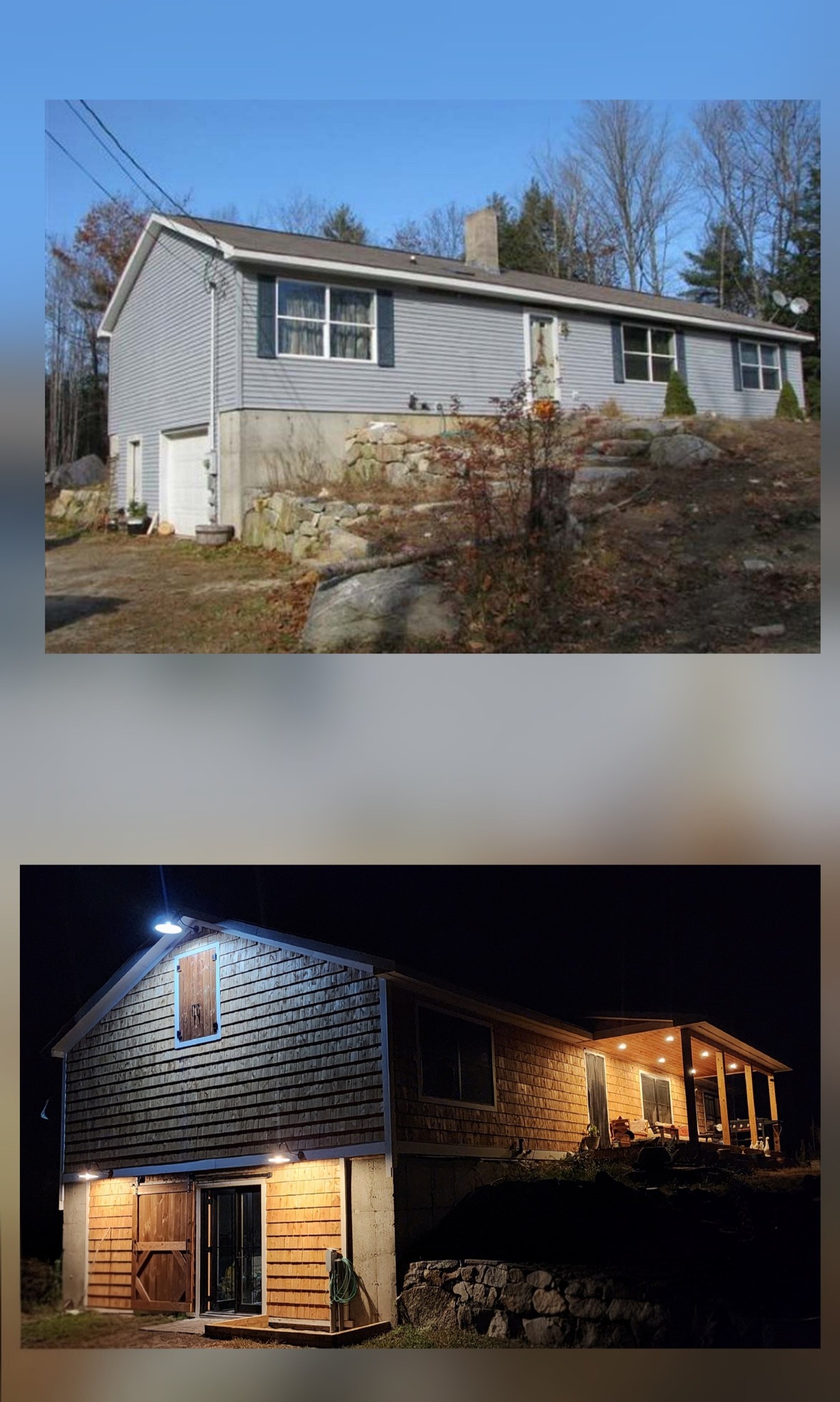 How to renovate a side entrance house with black siding and a
