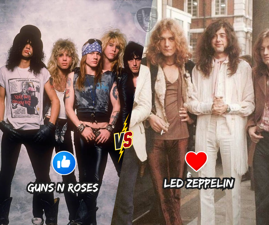 Rock - Guns n roses VS Led Zeppelin ️🔥 ️🔥 ️🔥 ️🔥 ️🔥 ️🔥 ️ | Facebook