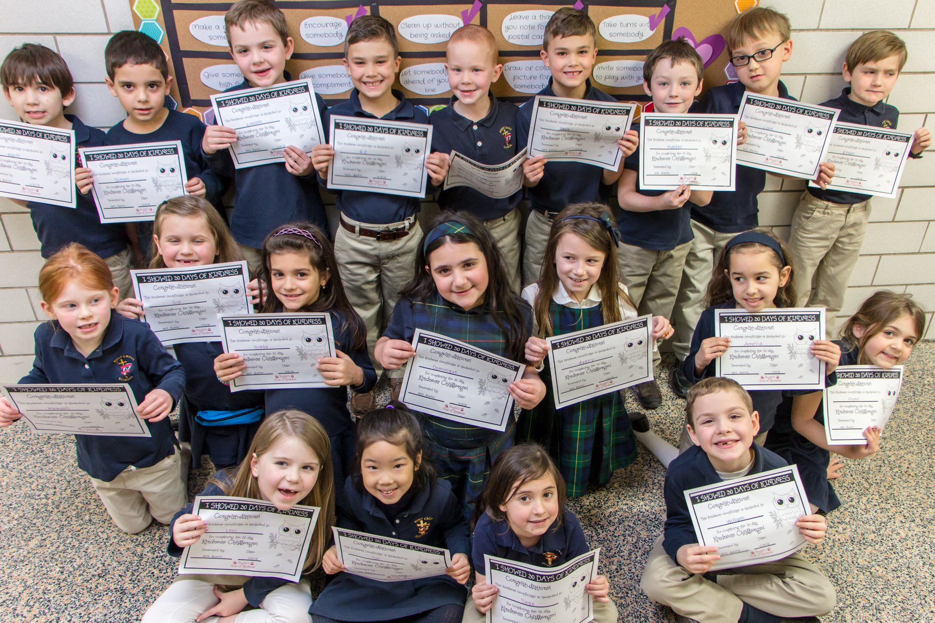 Our first graders received kindness... - Holy Cross School | Facebook