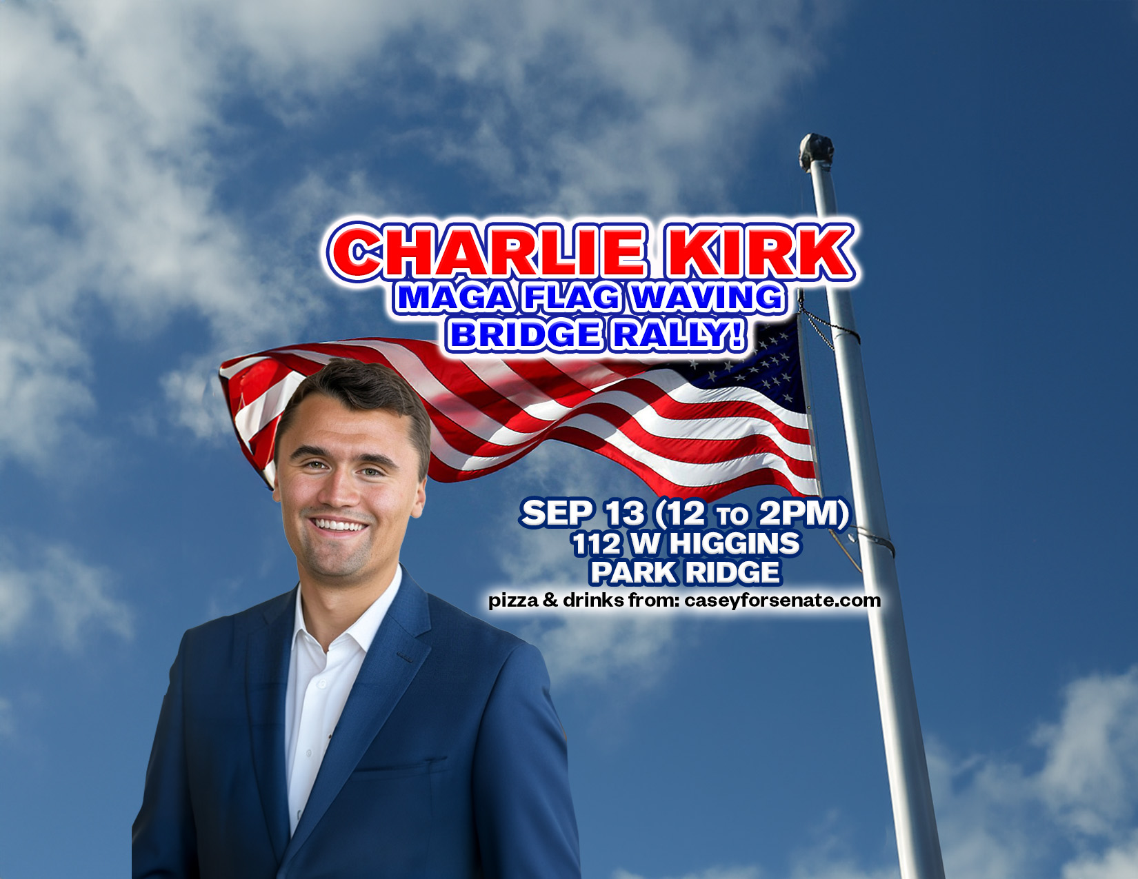 Park Ridge - CHARLIE KIRK MAGA Bridge Rally