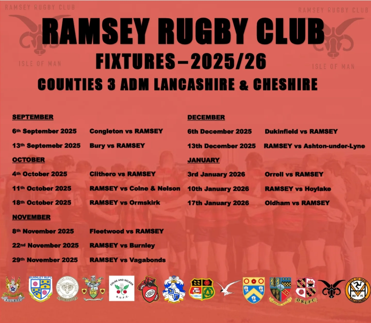 FIXTURES 2025/26 With the Club making... - Ramsey Rugby Club | Facebook