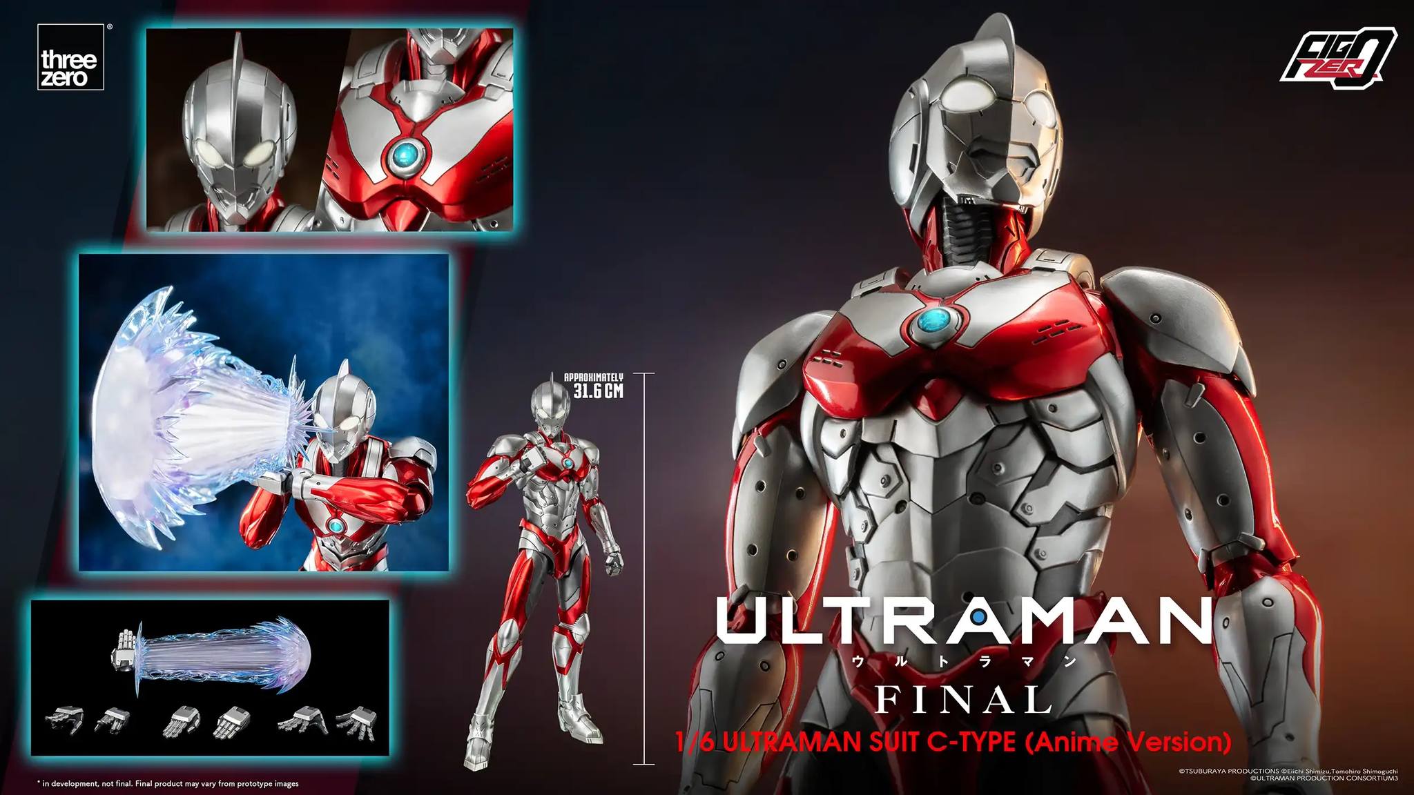 Threezero - 1/6 - Ultraman Suit Ver 7 Stealth Anime Ver Price 129 USD
