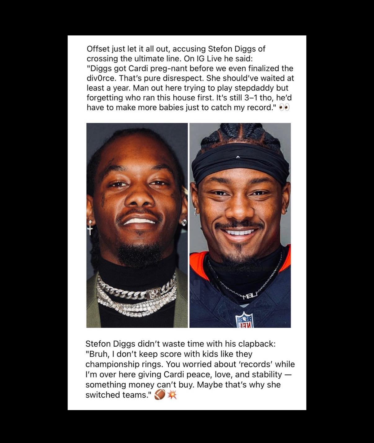Sharif Ceasar - Offset vs Stefon Diggs 🤯 #AreWeTheDrama | Facebook