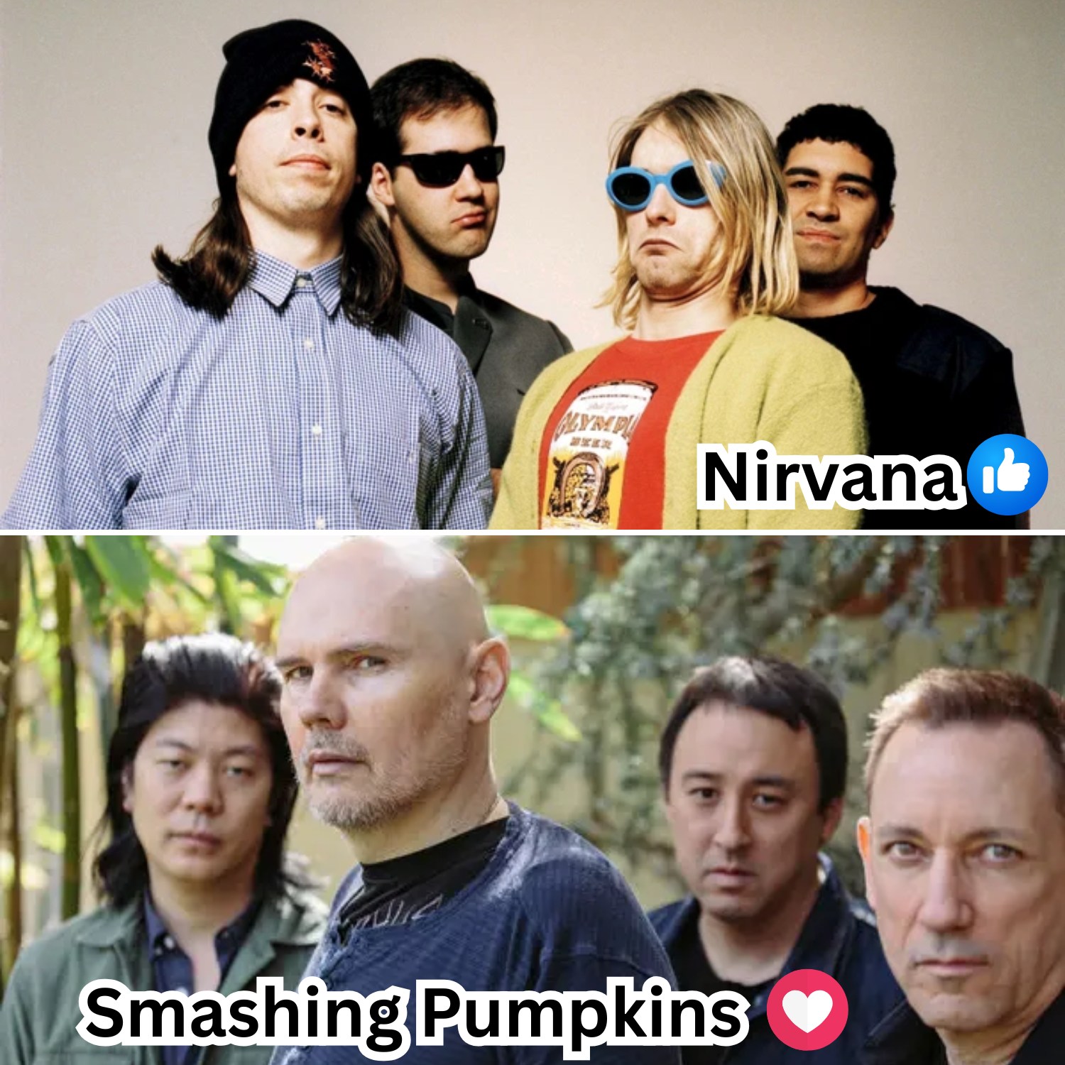 👍The Smashing Pumpkins / ❤️ Nirvana The Smashing Pumpkins are