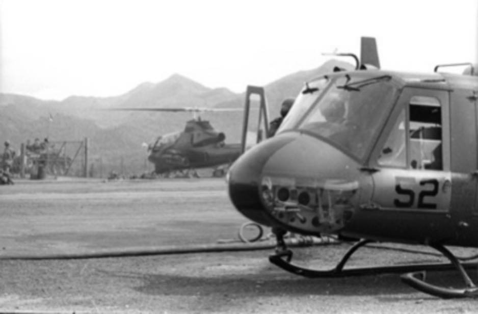 1970 Uh-1 Huey helicopter photo by Lt. C.J. McCoy