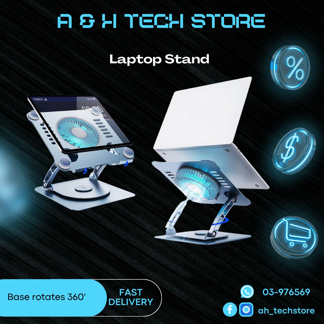 A&H - The Ultimate Laptop Stand! The base rotates 360' in all ...