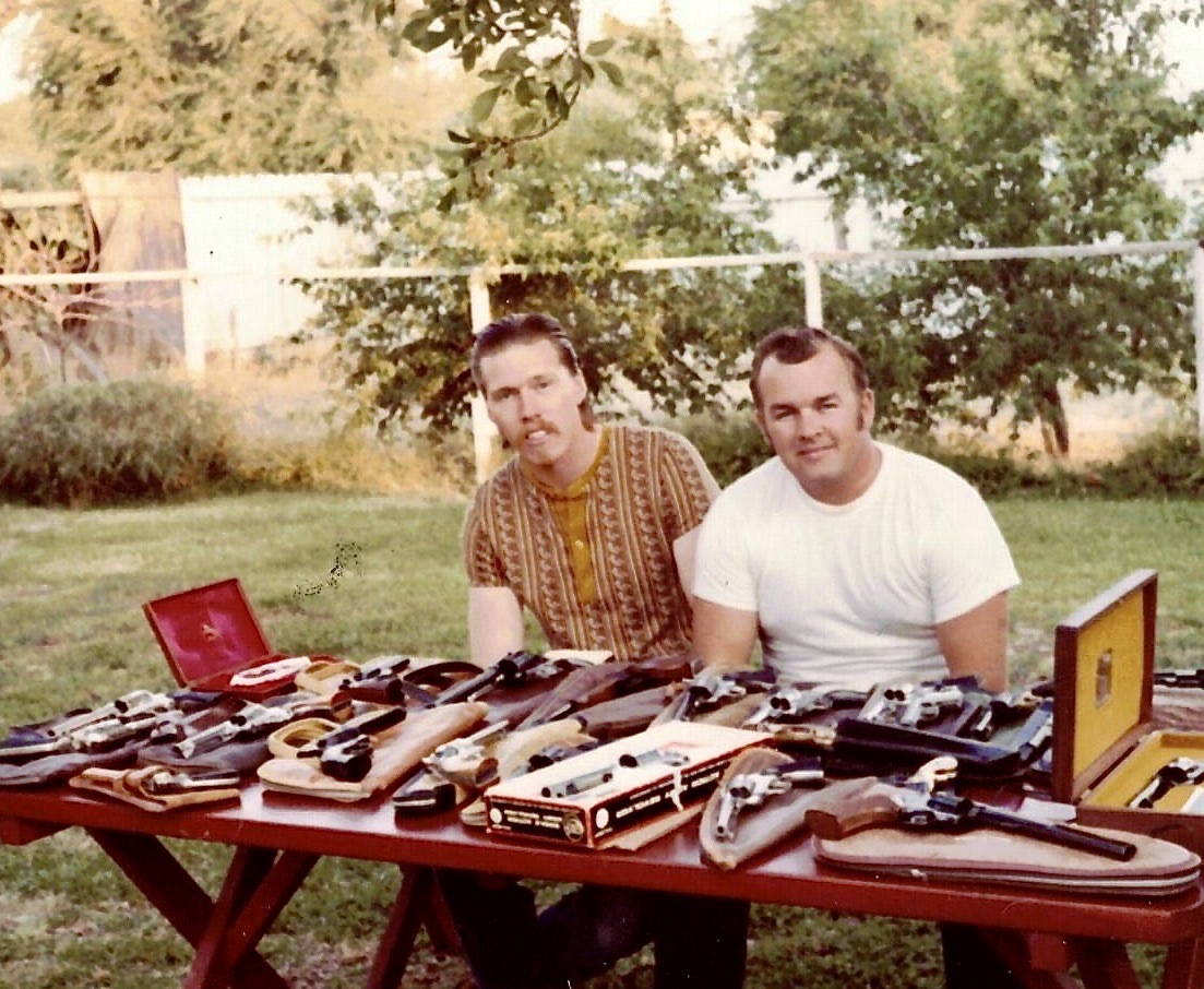Bob - Bob Munden with friend Ray Hamilton in 1973 at a table with a ...