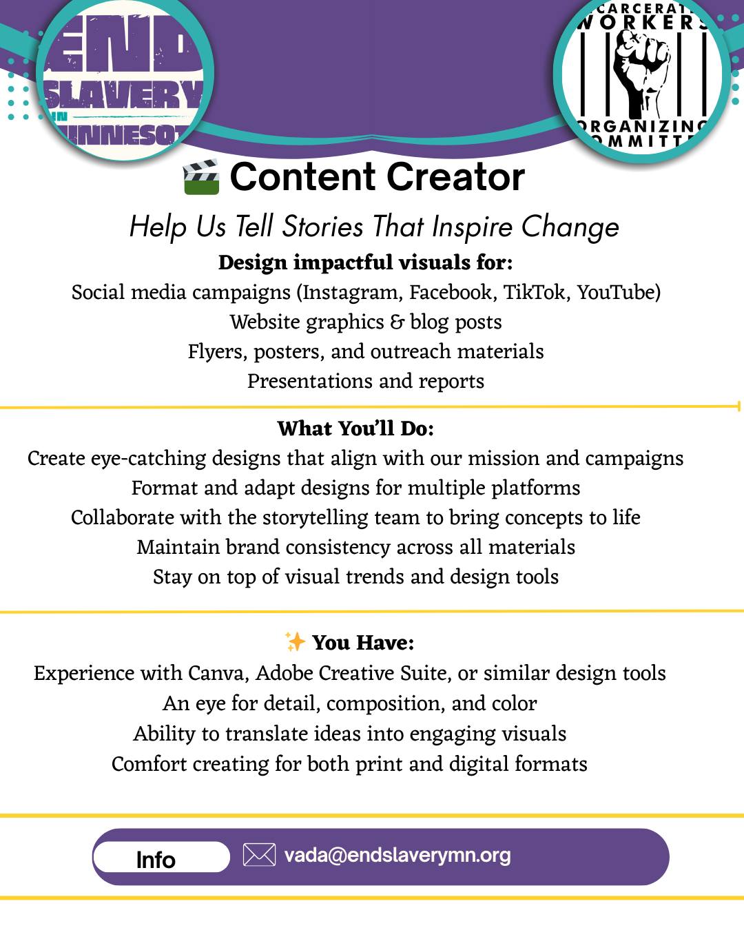 Minnesota - 📢 We’re seeking a Volunteer Graphic Designer! 🎨 Help us ...