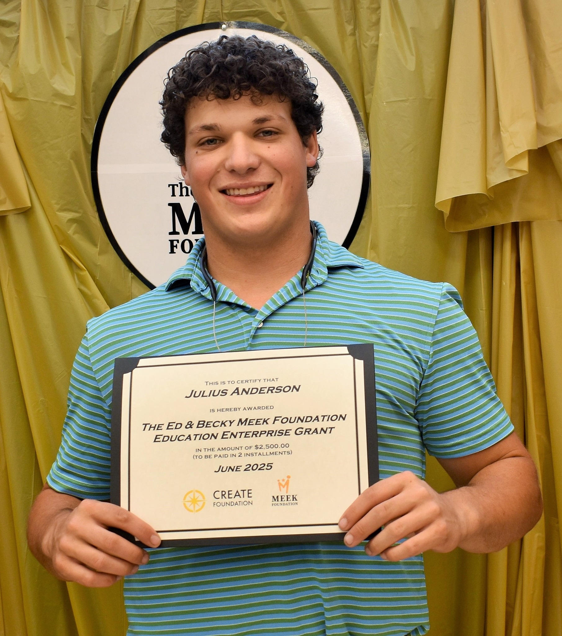 Ed - Congratulations to Julius Anderson on receiving the honor of being ...