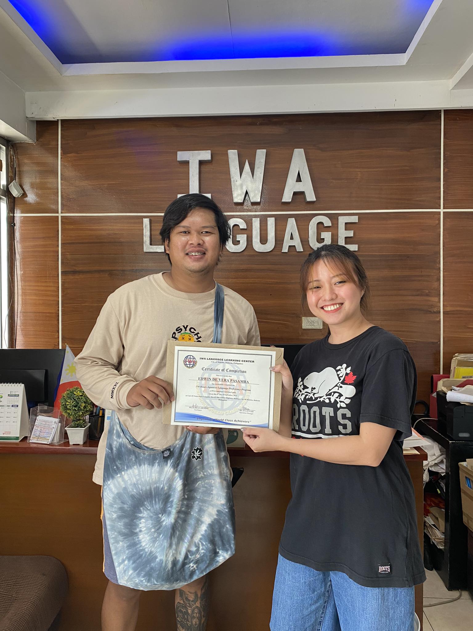Congratulations to Edwin... - IWA Language Learning Center | Facebook