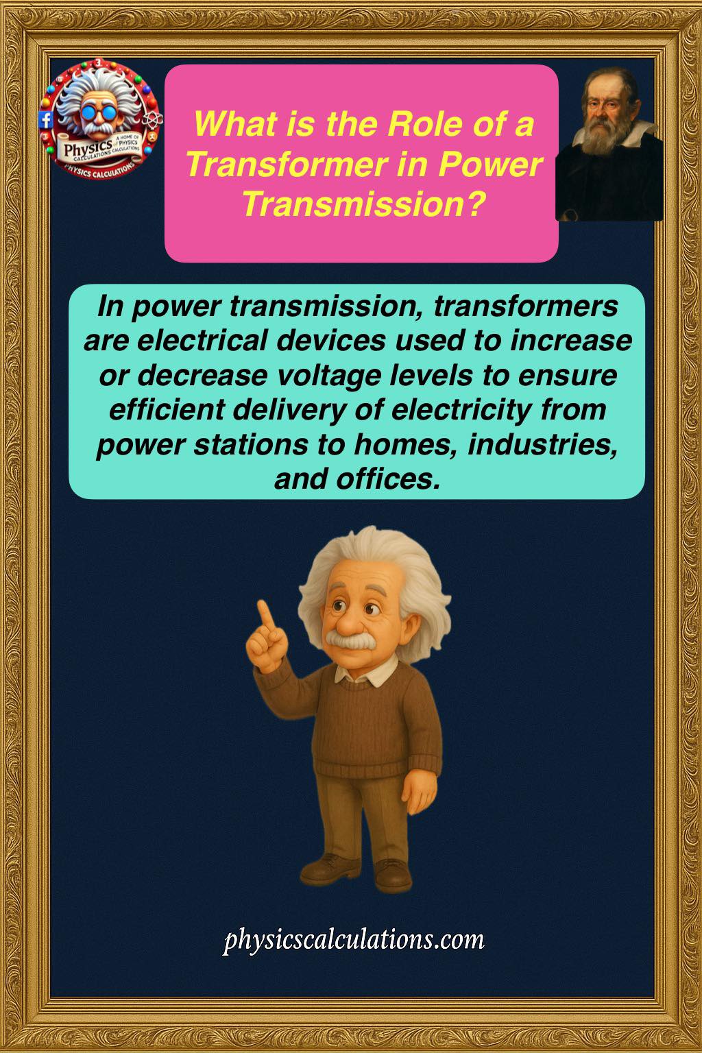 What is the Role of a Transformer in... - Physicscalculations | Facebook