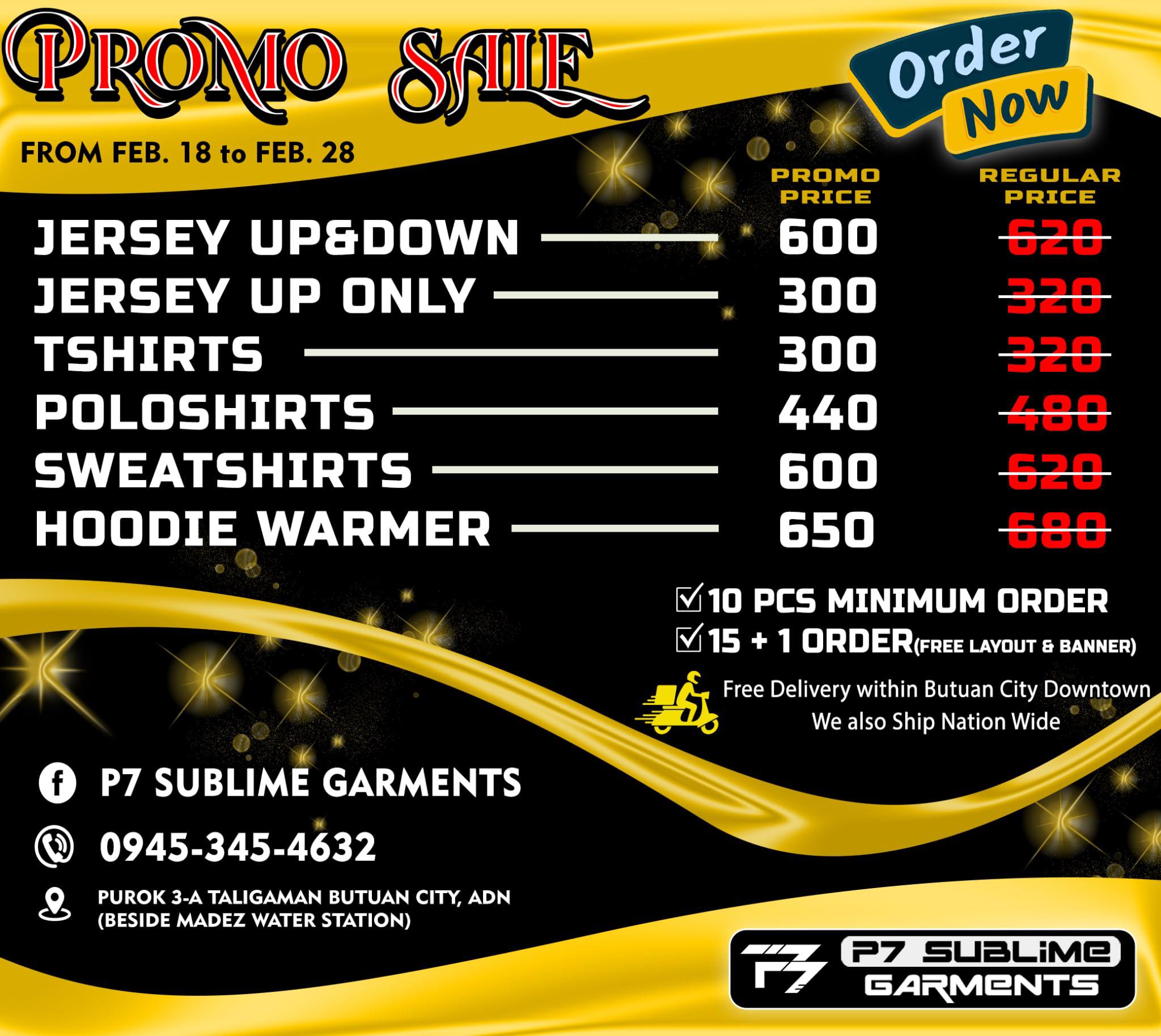 🎉 𝐏𝟕 𝐒𝐮𝐛𝐥𝐢𝐦𝐞 𝐆𝐚𝐫𝐦𝐞𝐧𝐭𝐬 𝐏𝐑𝐎𝐌𝐎 𝐒𝐀𝐋𝐄! 🎉... - P7 Sublime Garments | Facebook